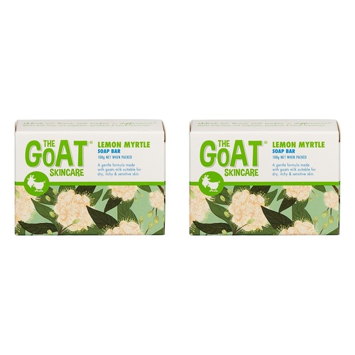 The Goat Skincare Soap Bar with Lemon Myrtle 100g x 12 Bundle of 2