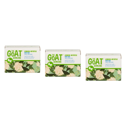The Goat Skincare Soap Bar with Lemon Myrtle 100g x 12 Bundle of 3