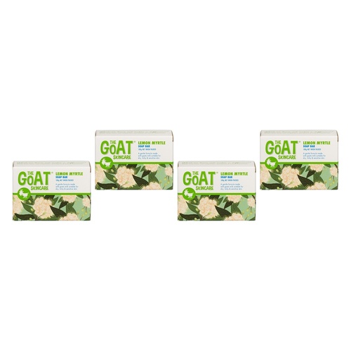 The Goat Skincare Soap Bar with Lemon Myrtle 100g x 12 Bundle of 4