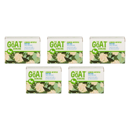 The Goat Skincare Soap Bar with Lemon Myrtle 100g x 12 Bundle of 5