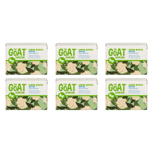 The Goat Skincare Soap Bar with Lemon Myrtle 100g x 12 Bundle of 6