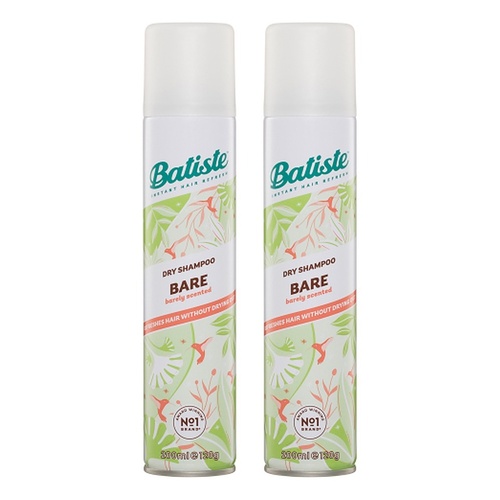 Batiste Bare Dry Shampoo 200mL Pack of 2