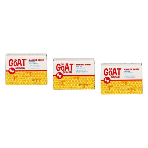 The Goat Skincare Soap Bar with Manuka Honey 100g x 12 Bundle of 3