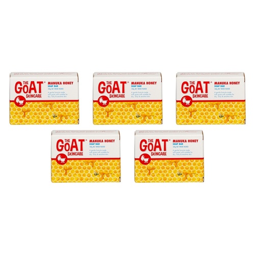 The Goat Skincare Soap Bar with Manuka Honey 100g x 12 Bundle of 5