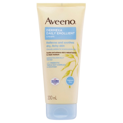 Aveeno Dermexa Daily Emollient Fragrance Free Body Cream 200mL x 3