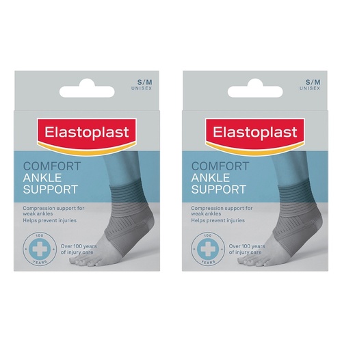 Elastoplast Comfort Ankle Support Small/Medium Pack of 2