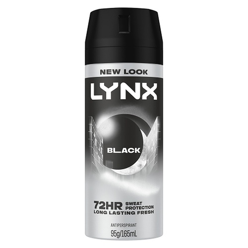 Lynx Antiperspirant Aerosol Black 165mL