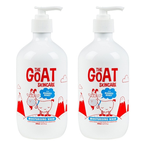 The Goat Skincare Moisturising Wash with Manuka Honey 500mL Pack of 2