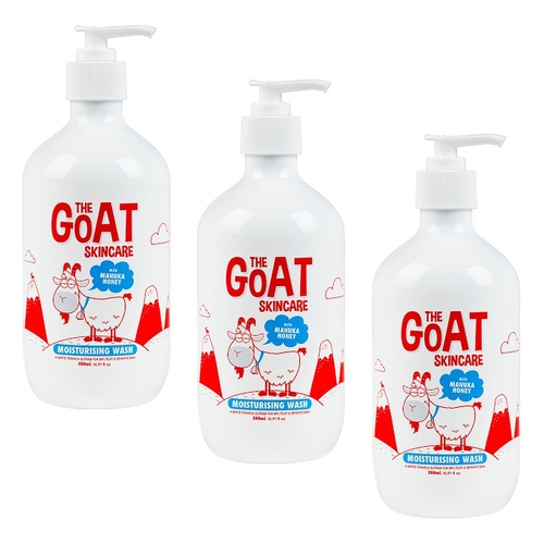 The Goat Skincare Moisturising Wash with Manuka Honey 500mL Pack of 3