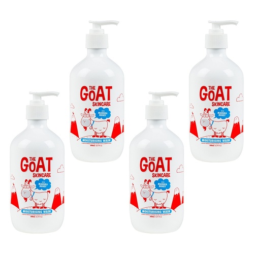 The Goat Skincare Moisturising Wash with Manuka Honey 500mL Pack of 4