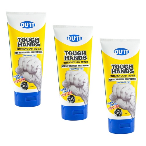 DU'IT Tough Hands Fragrance Free 150g Pack of 3
