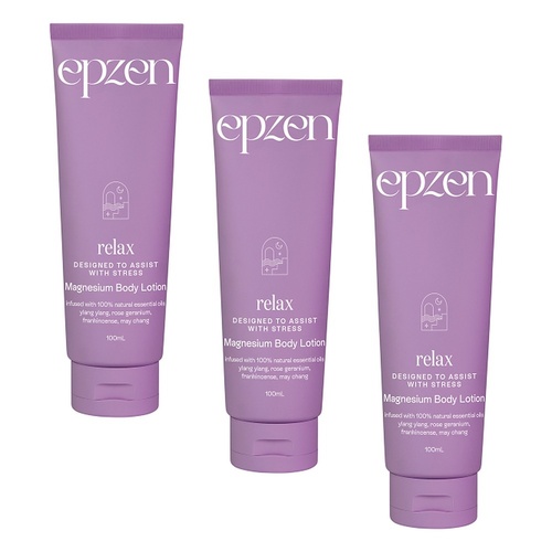 EpZen Magnesium Body Lotion Relax 100mL Pack of 3