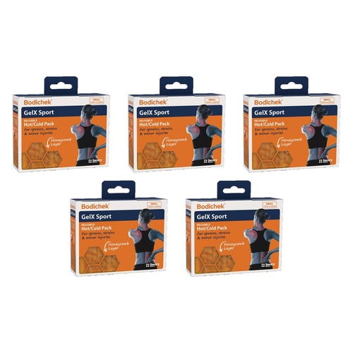 Bodichek Gel X Sport Heat/Cold Pack Small 13x22cm Bundle of 5