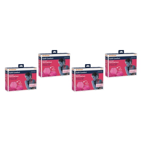 Bodichek Gel X Comfort Heat/Cold Pack, Large, 18x28cm Bundle of 4