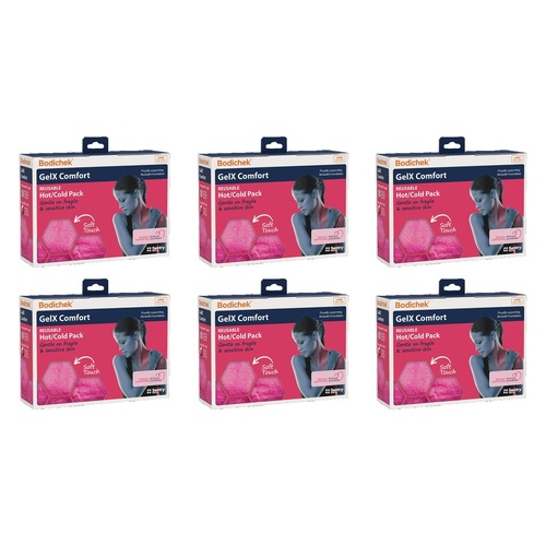Bodichek Gel X Comfort Heat/Cold Pack, Large, 18x28cm Bundle of 6