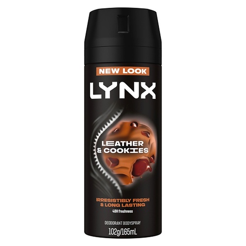 Lynx Deodorant Aerosol Collision Leather + Cookies 165mL