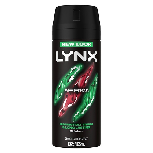 Lynx Deodorant Aerosol Africa 165mL