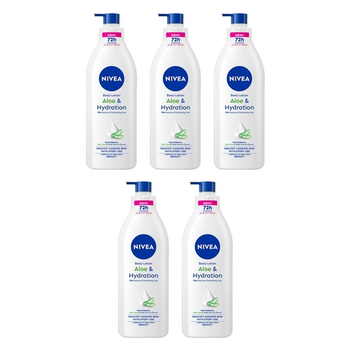 Nivea Aloe & Hydration Body Lotion 400mL Pack of 5