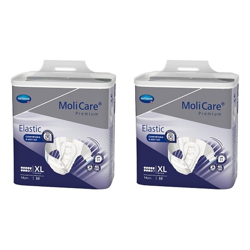 MoliCare Premium Elastic 9 Drops Extra Large 14 Pack x 4 Bundle of 2