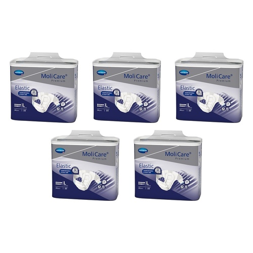 MoliCare Premium Elastic 9 Drops Large 24 Pack x 3 Bundle of 5