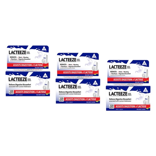 Lacteeze Lactase Enzymes 120 Tablets Pack of 3
