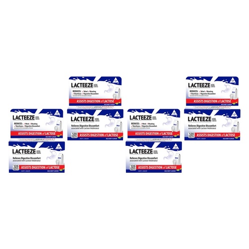 Lacteeze Lactase Enzymes 120 Tablets Pack of 4