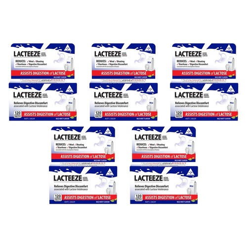 Lacteeze Lactase Enzymes 120 Tablets Pack of 5