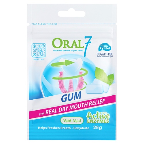 Oral7 Dry Mouth Gum Mild Mint 28g x 10