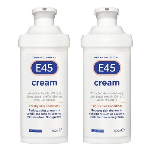 E45 Cream for Dry Skin Pump 500g Pack of 2