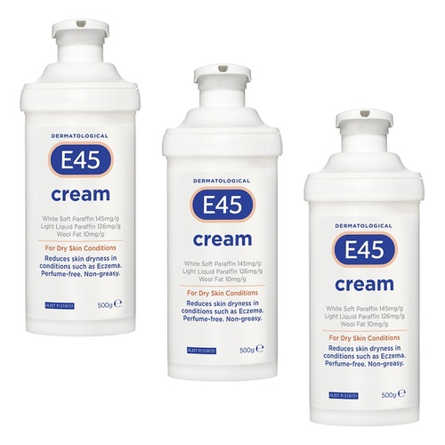 E45 Cream for Dry Skin Pump 500g Pack of 3