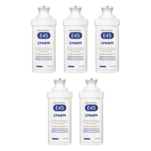 E45 Cream for Dry Skin Pump 500g Pack of 5
