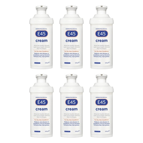 E45 Cream for Dry Skin Pump 500g Pack of 6