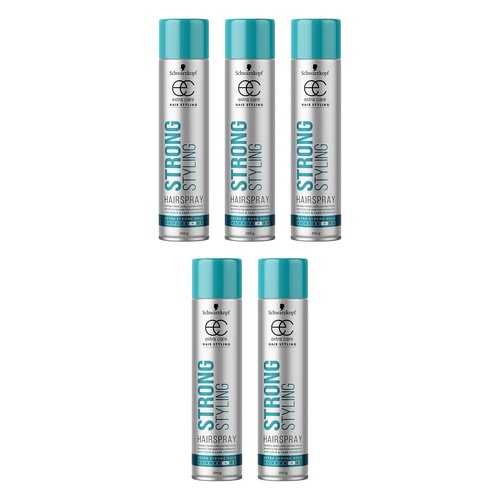 Schwarzkopf Extra Care Strong Styling Hairspray Extra Strong Hold 250g Pack of 5