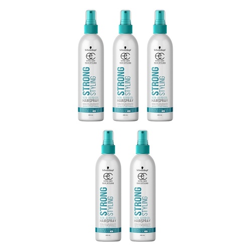 Schwarzkopf Extra Care Non-Aerosol Hairspray Extra Strong Hold 200mL Pack of 5
