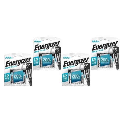 Energizer Max Plus AAA Alkaline Batteries 4 Pack Bundle of 4