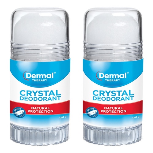 Dermal Therapy Crystal Deodorant Roll On 120g Pack of 2