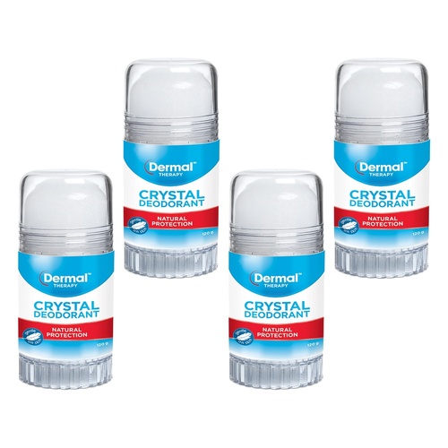 Dermal Therapy Crystal Deodorant Roll On 120g Pack of 4