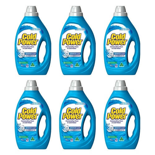 Cold Power Advanced Clean Cold Water Enzyme Liquid Laundry Bundle of 6