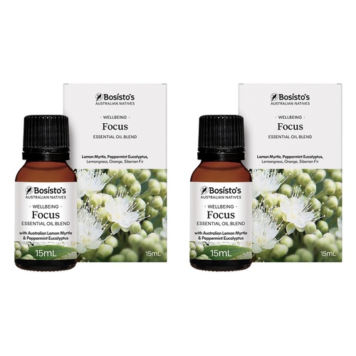 Bosisto's Australian Natives Focus Oil 15mL Pack of 2