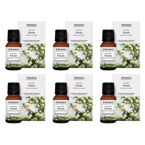 Bosisto's Australian Natives Focus Oil 15mL Pack of 6