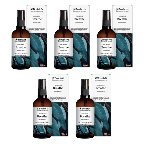 Bosisto's Australian Natives Breathe Aroma Mist 100mL Pack of 5
