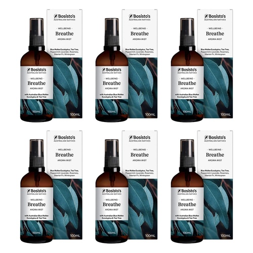 Bosisto's Australian Natives Breathe Aroma Mist 100mL Pack of 6
