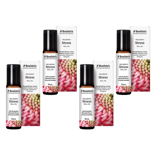 Bosisto's Australian Natives Stress Roll On 10mL Pack of 4