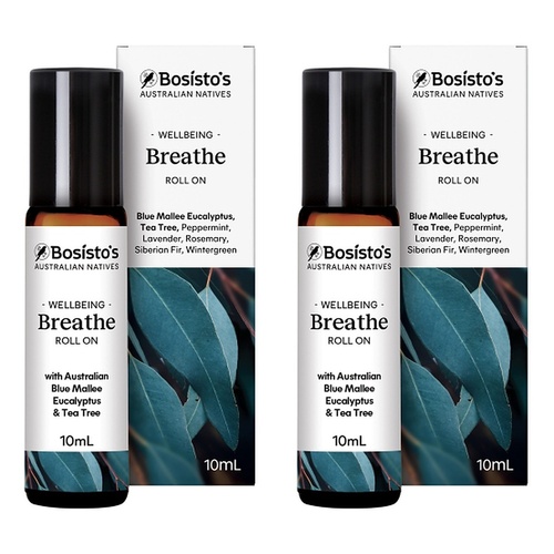 Bosisto's Australian Natives Breathe Roll On 10mL Pack of 2