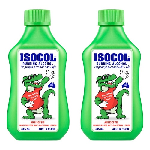 Isocol Rubbing Alcohol 345mL Pack of 2
