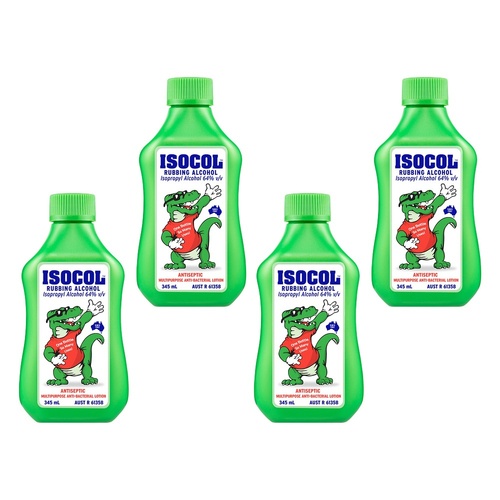 Isocol Rubbing Alcohol 345mL Pack of 4