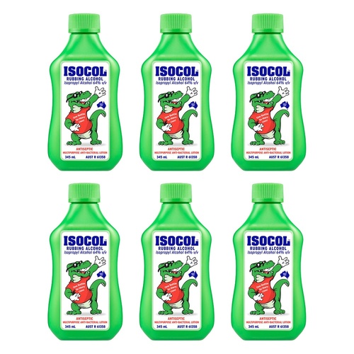 Isocol Rubbing Alcohol 345mL Pack of 6
