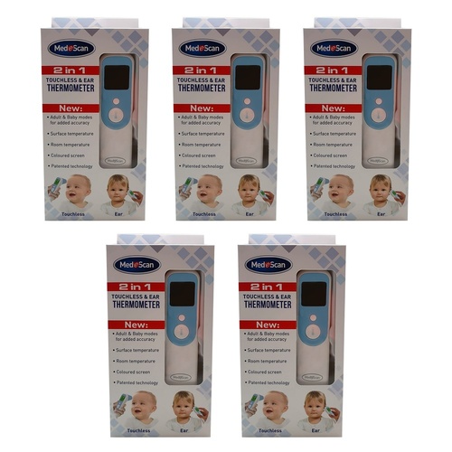 Medescan Multi-Function Thermometer Pack of 5