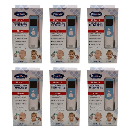 Medescan Multi-Function Thermometer Pack of 6