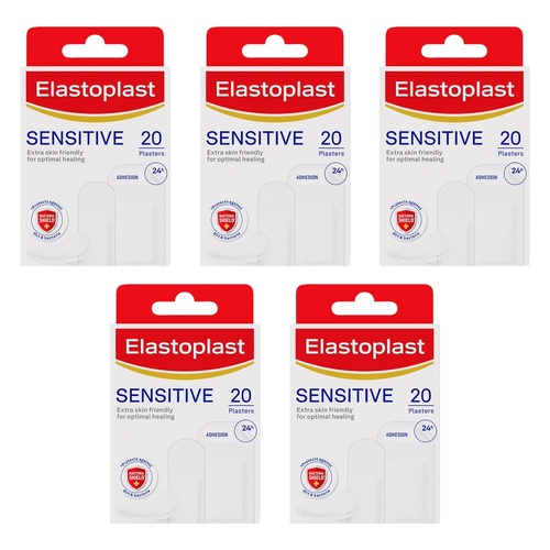 Elastoplast Sensitive Plasters 20 Pack Bundle of 5